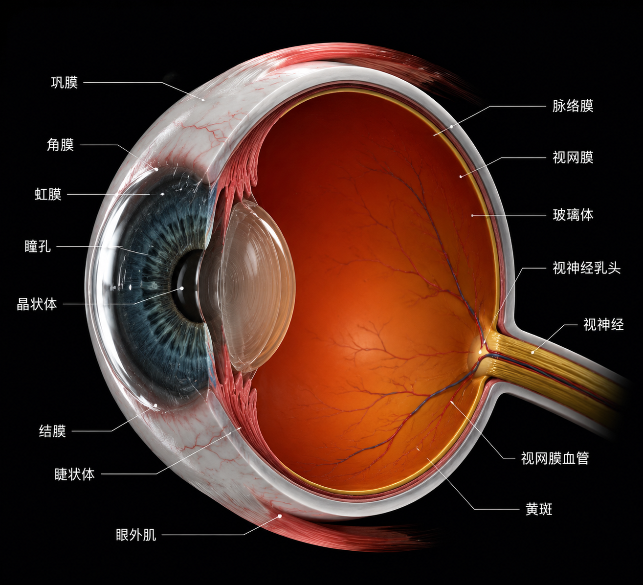 眼球剖面参考图